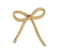 Generico Lazo de cuerda de terciopelo preformado 160 mm para paquetes de regalo y decoración - Juego de 12 unidades (dorado)