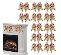 Genérico Lazo de Navidad | Decoración del Hogar - 12 Piezas Lazos Clásicos Navideños - para Exterior Interior Puerta Principal Ventana Mesa Porche Fondo Fotográfico Valla