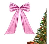 Genérico Lazo navideño Decorativo Grande - Elegante Cinta de Raso para árbol, Puerta y Pared - Festivo versátil para Corona, Chimenea, Escalera, Boda, cumpleaños, Fiesta y decoración del hogar