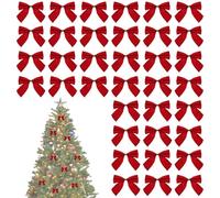 Genérico Lazos de Navidad,36 Piezas Decoración Navideña para Hogar | Lazos Decorativos De Árbol Navideños,para Guirnaldas Navideñas Coronas Interior Exterior Pared Ventana Puerta Boda