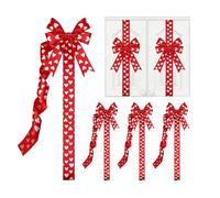 Generico Lazos de San | 6 unidades de 100 cm con forma de corazón de San para puertas de muebles, decoración de fiestas | para casa, pared, puerta, ventana, muebles, aparador o árbol