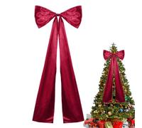 Genérico Lazos De Terciopelo - Gran De Decoración Navideña,Moño De Terciopelo para Remate De Árbol,para Manualidades Vacaciones Hogar Cocina Granja Pared Interior Mujeres Hombres