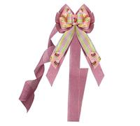 Genérico Lazos Decoración Armario Pascua - Pack 2 Grandes Borde Alambre Diseños Huevo Conejo | Lazos Armario Cocina Primavera Decoración Hogar, Acentos Muebles, Colgadores Puerta