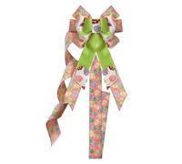 Genérico Lazos Decoración Armario Pascua - Pack 2 Grandes Borde Alambre Diseños Huevo Conejo | Lazos Armario Cocina Primavera Decoración Hogar, Acentos Muebles, Colgadores Puerta