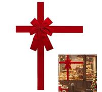 Genérico Lazos Navideños para Armarios,200 cm Grandes Rojos | Lazos Rojos de Navidad - para Hogar, Dormitorio, Baño, Escuela, Oficinas, Fiestas de Navidad y