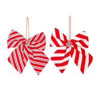 Genérico Lazos Navideños para Coronas - 23x21 Cm 2 Piezas Decoración Navideña para Árbol,Decoración para Hogar E Interior - para Gabinete Escaleras Navideñas Valla Guirnalda Corona Boda