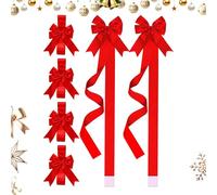 Genérico Lazos Navideños para Gabinetes - 6 Piezas Grandes Vintage | Decoraciones de Cinta Navideña para Gabinete - para Fiestas De Navidad Corona Puerta Ventana Pared Jardín Porche