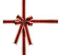 Genérico Lazos para Armario De Cocina Navideña | Grandes Decoraciones para Fiestas En Rojo A Cuadros - Lazo para Corona De Navidad,para Celebración Estacional En Hogar Sala De Estar Dormitorio