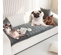 Genérico Lazy Soft Flannel Breathable PetMats Non-Slip Couch Cover, Sofa Blanket Bolster Dog Mat Couch Cover, Suitable for All Pets with Washable Covered (Gray,60 * 90cm(23.6 * 35.4in))