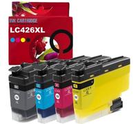 Genérico LC426XLBK LC426XLC LC426XLM LC426XLY Pack 4 Tinta pigmentada Compatible con Brother LC426XL