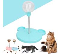 Genérico Leaking Treats Ball Pet Feeder Toy, Chewy Treatball Slow Feeder, Treat Dispensing Dog Toys, Slow Feeder, Multi-Layer Treats Dispensing Balls, Bottom Suction Cup, Spring Swing Design (Blue)