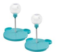 Genérico Leaking Treats Ball Pet Feeder Toy, Dog Food Feeder, Toy Dispenser, Suction Food Dog Cat Food (2 Pcs Blue)