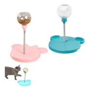 Genérico Leaking Treats Ball Pet Feeder Toy, Funny Pet Leaking Ball Cat Dog Slow Feeders, For Puppy Small Dogs Cats (Blue+Pink)