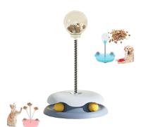 Genérico Leaking Treats Ball Pet Feeder Toy, Pet Leaking Ball Toy Slow Food Eater, Multifunctional Leakage Food for Cats Dog Teaser Stick (Blue)