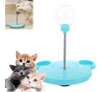 Genérico Leaking Treats Ball Pet Feeder Toy, Pet Leaking Ball Toy Slow Food Eater, Wobbly Interactive Pet Toy, Provides Pets with A Wealth of Entertainment and Healthy Eating Options (Blue)