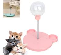 Genérico Leaking Treats Ball Pet Feeder Toy, Pet Leaking Ball Toy Slow Food Eater, Wobbly Interactive Pet Toy, Provides Pets with A Wealth of Entertainment and Healthy Eating Options (Pink)