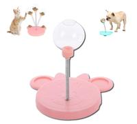 Genérico Leaking Treats Ball Pet Feeder Toy, Pet Toy Treat Dispenser, Interactive Pet Toy, Wobbly Dog Treat Toy, Pet Interactive Slow Feeder Toy Ball, for Hunting Chasing and Exercise (Pink-A)