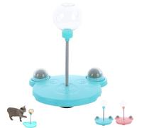 Genérico Leaking Treats Ball Pet Feeder Toy, Pet Toy Treat Dispenser, Spring Swing Design, Multifunctional Leakage Food for Cats Dogs Teaser Stick (Blue,1 Pcs)