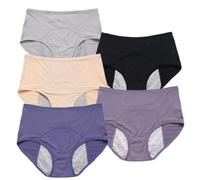 Genérico Leakproof Panties for Women, Washable & Reusable Leakproof Panties for Women Over 60, Incontinence Underwear 5PCS (5pcs-d,7XL)