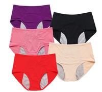 Genérico Leakproof Panties for Women, Washable & Reusable Leakproof Panties for Women Over 60, Incontinence Underwear 5PCS (5pcs-c,7XL)