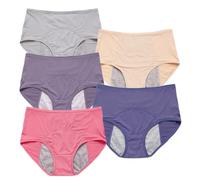 Genérico Leakproof Panties for Women, Washable & Reusable Leakproof Panties for Women Over 60, Incontinence Underwear 5PCS (5pcs-a,7XL)