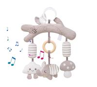 Genérico Learning Activity Bell, Hangable Sensory Toy, 11.8x3.9 Inches Handheld Size with Universal Hook, Durable Fabric Outing Accessory, Colorful Style with Wind Chime, Gift for Boys and Girls