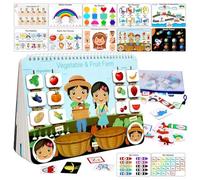 Genérico Learning Book, Activity Binder, Adorable Educational Workbook, Interactive Book Toy for Fine Motor Skills and Early Development, Kids Ages 3 to 5, 12.2x9.8x1.9 Inches