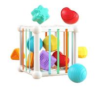 Genérico Learning Shape Sorter, Sensory Blocks Game, Educational Developmental Toy for, Helps Fine Motor Skills, Shape Recognition, Hand Eye Coordination, and Problem Solving, Ages 1to3