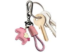 Genérico Leather Horse Keychain - Horse Bag Charm | Cute HorseBackpack Charm | Pu Leather Metal Keychain with Woven Rope for Women Men Commuting School Travel, Accessory for Backpack Purse Bag