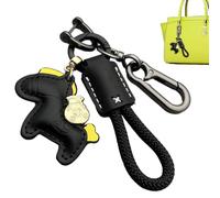 Genérico Leather Horse Keychain - Horse Bag Charm | Cute HorseBackpack Charm | Pu Leather Metal Keychain with Woven Rope for Women Men Commuting School Travel, Accessory for Backpack Purse Bag