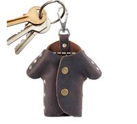 Genérico Leather Key Wrap - Leather 15.5cm, Key Organizer, Keys Holder, Keychain Case | Compact, Clothes Shape, Secure Storage For Belt, Gym, Workplace, Outdoor, Purse, Pants, Travel