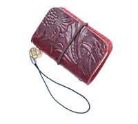 Genérico Leather Pocket Notebook, 5x3cm Elegant Craftsmanship Small Notebook Journal 64 Pages, Simple To Carry Leather Pocket Journal Notebooks For Writing Women Men Work