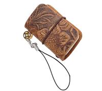 Genérico Leather Pocket Notebook, 5x3cm Elegant Craftsmanship Small Notebook Journal 64 Pages, Simple To Carry Leather Pocket Journal Notebooks For Writing Women Men Work