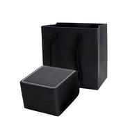 Genérico Leather Single Watch Box - Frosted Rounded Corner Display Case | Luxury Watch Packaging Gift Box With Matching Handbag | Elegant Single Slot Watchs Organizer For Travel And Home Storage