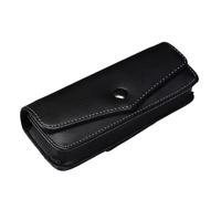 Genérico Leather Spectacle Case Estuche for gafas de lectura cuero sintético for colgar en el cinturón, riñonera, estuche for, for, for, for sol(Black)