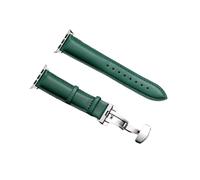 Genérico Leather Watch Strap with Buckle for 38mm to 49 mm Watchband for 10 9 8 7 6 5 4 3 SE 2(Verde,38 40 41 S10-42MM)