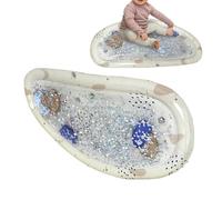 Genérico LED Alfombra Agua Tummy Time Bebe, Juguete Bebe 0-3 Meses, Alfombra Sensorial Inflable con Purpurina Y Luz