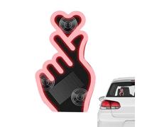 Genérico LED Ambient Lighting Car - Recargable Solar-Powered Finger Heart Shape Neon - Triangle Window Light with Suction Cup,for Women Men Vehicle Bedroom Party Truck Motorcycle Door Automotive