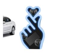 Genérico LED Ambient Lighting Car - Rechargeable Solar-Powered Finger Heart Shape Neon - Triangle Window Light with Suction Cup,for Women Men Vehicle Bedroom Party Truck Motorcycle Door Automotive