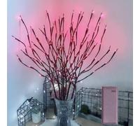 Genérico LED Branch Light, 27.6 Inch Lighted Vase Filler Tree, Romantic Bedside Lighted Artificial Little Twig Decoration for Home Christmas Party Home Decor