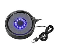 Genérico LED Bubbler for Aquarium, 5.12in Round USB Disk, 7 Color Utility with Sturdy Layer, Decorative Gadget with Refined Texture, Aquatic Decor Category, Fish Tank Stone for Children’s Room Hotel