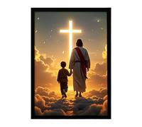 Genérico LED Christian Religious Photo Frame, Light Up Jesus Art Wall Decor | Christian Religious Photo Frame, Calm Ambiance, For Living Rooms, Home Bedrooms, Church Hall