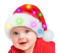 Genérico LED Christmas Hat - Light Up Accessory, Festive Design | Built-in Multicolor Lights, Soft Fabric, Perfect For Parties, Events, Christmas Photos, Fun, Adults And Kids
