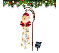 Genérico LED Christmas Snowflake Stake Lamp | Christmas Solar Lights | Fountain Solar Garden Lights For Lawn Garden Yard Pathway Walkway Winter Patio Porch