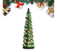 Genérico Led Christmas Tree, Resin Table Decor, 7.87x9.84in Lighted Holiday Figurine, Warm Glow Design, Battery Operated Lamp for Bedroom, Windowsill, Mantel, Party, Display Use