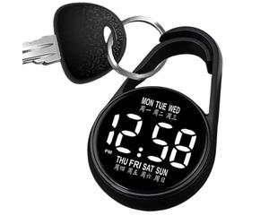 Genérico LED Clip Watch, Digital Pocket Timepiece, 0.78inch Night Glow Waterproof IP55 Device, Electronic Display Clip, Battery Powered Portable Design, Travel Commuting Outdoor Use