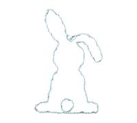 Generico LED Conejito de Pascua - Iluminación temporizada con cuerdas decorativas para ventanas, para interiores y exteriores alimentado por batería | Lámpara para casa de vacaciones Primaveril