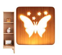 Genérico LED Desk Lamp Aesthetics - Wooden Portable Night Lamp