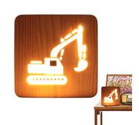 Genérico LED Desk Lamp Aesthetics - Wooden Portable Night Lamp