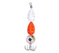 Genérico LED Fishing Lures - Deep Drop Saltwater Bait with Hook, LED Illuminated Deep Drop Fishing Spoon for Bass Halibut Walleye Trout Catfish Offshore Saltwater Night Trolling Fishings Use